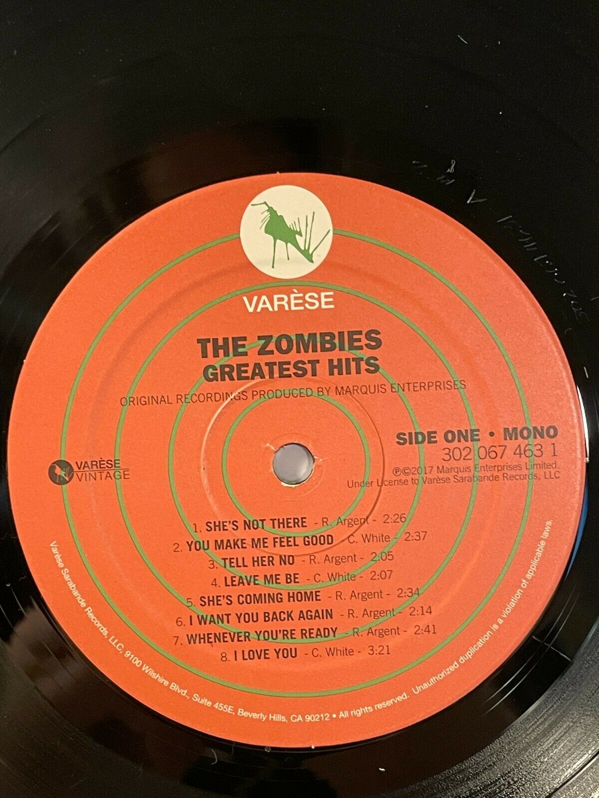 Zombies Greatest Hits LP Hand Signed JSA Authenticated